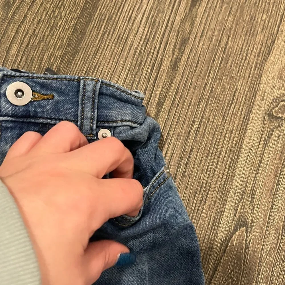 Members Mark Boys Favorite Knit Denim Jeans Slim Fit Medium Wash Blue Size 10